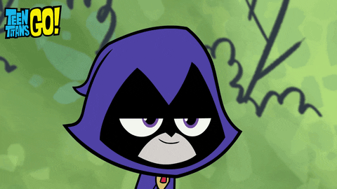 Teen Titans Go Raven Almost Sneezed GIF
