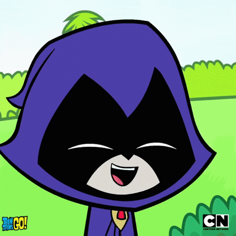 Teen Titans Go Raven Faking Her Laugh GIF