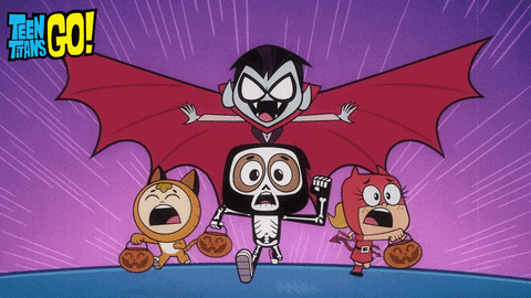 Teen Titans Go Robin Becomes Scary Dracula GIF