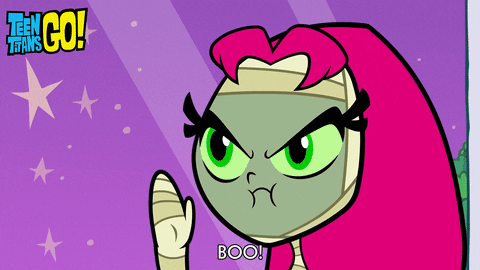 Teen Titans Go Starfire Booing Enemies GIF