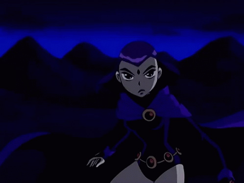 Teen Titans Raven Attacking GIF