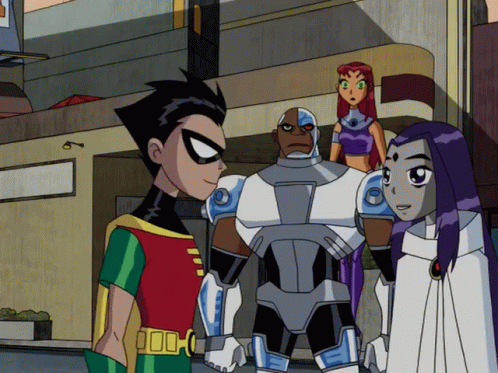 Teen Titans Raven Hugging Robin GIF