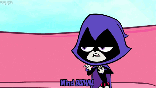 Teen Titans Raven Mindblown GIF