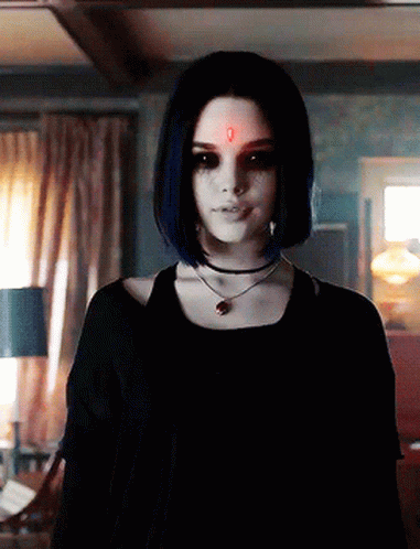 Teen Titans Raven Smiling GIF