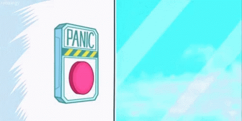Teen Titans Robin Panicking Button GIF