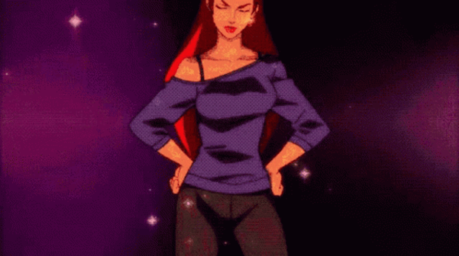 Teen Titans Starfire Tansforming GIF