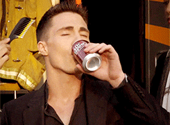 Teen Wolf Colton Haynes Drinking Dr Pepper GIF