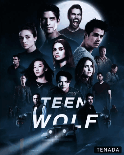 Teen Wolf Poster With Jeep And Full Moon GIF