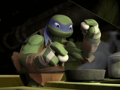 Teenage Mutant Ninja Turtle Cooking in Pot