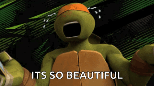 Teenage Mutant Ninja Turtle Crying It's So Beautiful GIF