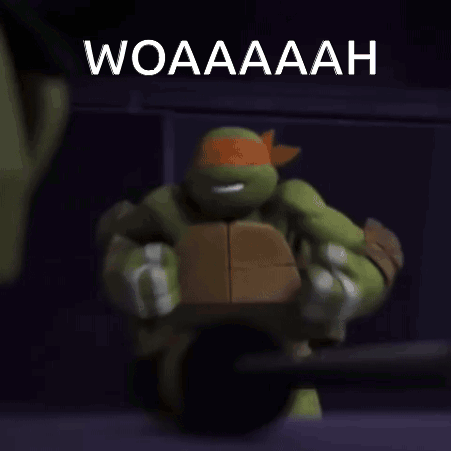 Teenage Mutant Ninja Turtle Dancing Woaaaah GIF