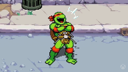 Teenage Mutant Ninja Turtle Game Laughing GIF