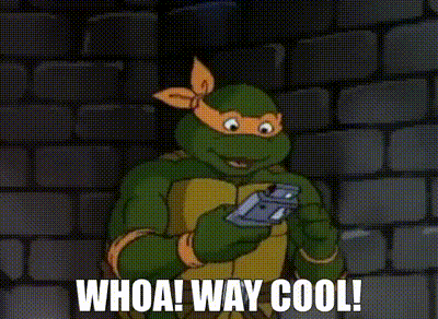 Teenage Mutant Ninja Turtle Holding Cell Phone GIF