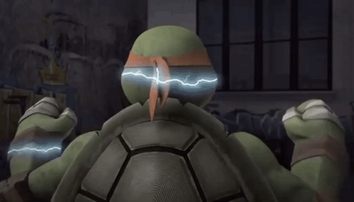 Teenage Mutant Ninja Turtle Lightning Bolts From Eyes GIF