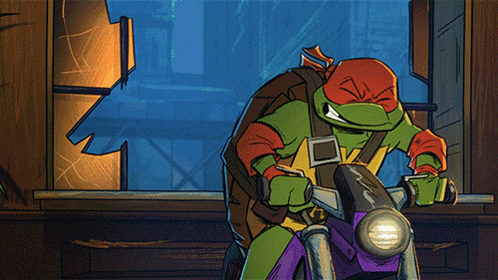 Teenage Mutant Ninja Turtle Riding Bike