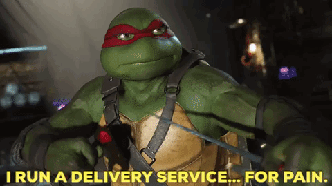 Teenage Mutant Ninja Turtle Saying I Run a Delivery Service for Pain