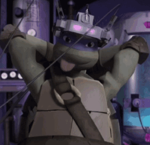 Teenage Mutant Ninja Turtle with Helmet and Sword