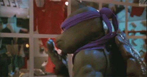 Teenage Mutant Ninja Turtle With Purple Mask Says Oops GIF