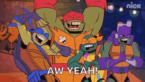 Teenage Mutant Ninja Turtles Aw Yeah GIF