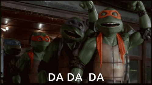 Teenage Mutant Ninja Turtles Flexing Muscles