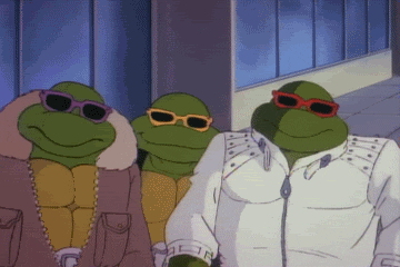 Teenage Mutant Ninja Turtles Wearing Sunglasses