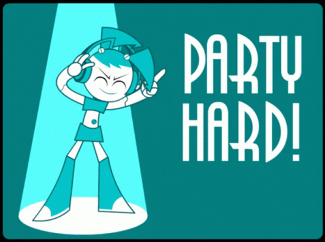 Teenage Robot In The Spotlight Party Hard GIF