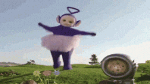 Teletubbie Jumping In Tutu GIF