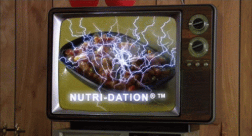 Television Screen Showing Food and Nutri-Dation
