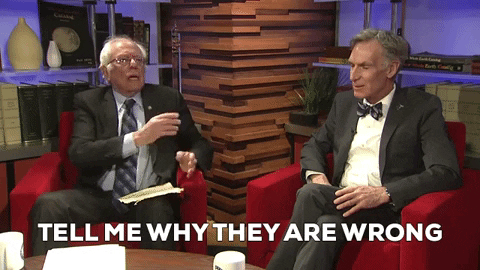 Tell Me Why Bernie Sanders And Bill Nye GIF