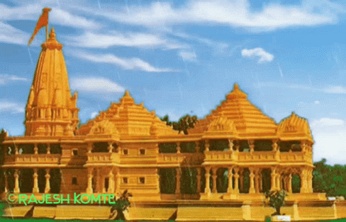Temple With Rajesh Written Below