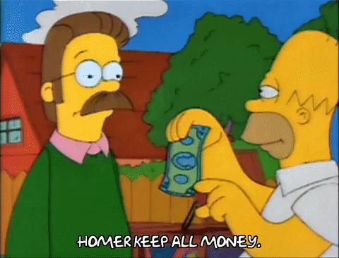 Tempting Homer Keep All Money GIF