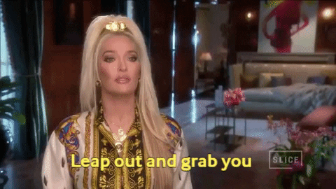Tenacious Erika Jayne Leap And Grab GIF