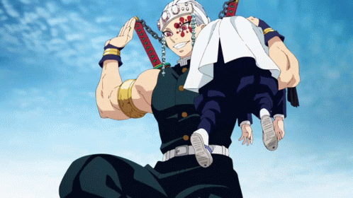 Tengen Uzui Spanks Aoi GIF