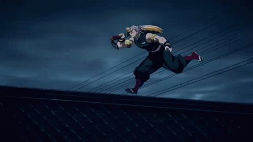 Tengen Uzui Running While Hopping GIF