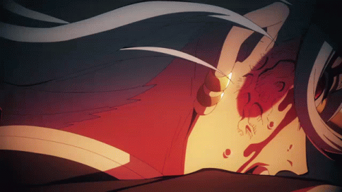 Tengen Vs Gyutaro Bloody Face Looking Back GIF