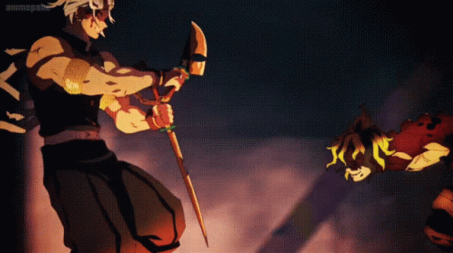 Tengen Vs Gyutaro Ferocious Rivalry Demon Slayer GIF