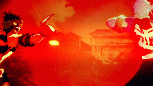 Tengen Vs Gyutaro Fiery Fierce Battle GIF