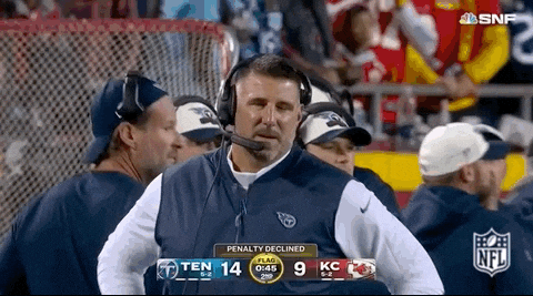 Tennessee Titans Coach Mike Vrabel Head Shaking GIF