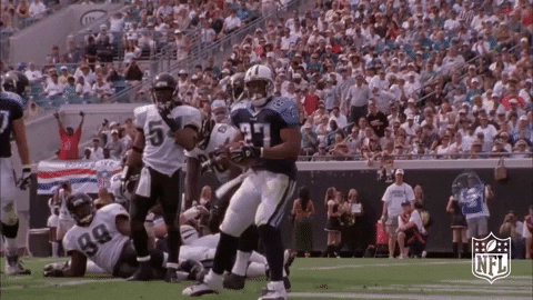 Tennessee Titans Eddie George Tossing Football To Ground GIF