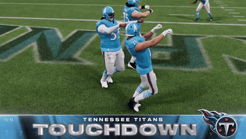 Tennessee Titans Touchdown Players On Field GIF