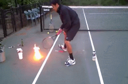 Tennis Ball On Fire GIF