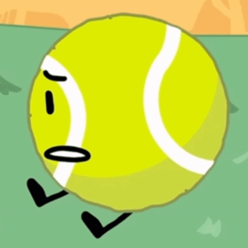 Tennis Ball With Legs And Face GIF