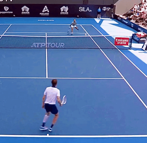 Tennis Court Saying Emirates Fly Better