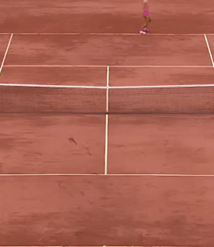 Tennis Court With Perrier Ad