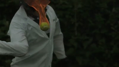 Tennis Forehand Smash Fire GIF