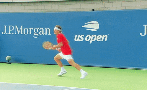 Tennis Player Bending Over GIF