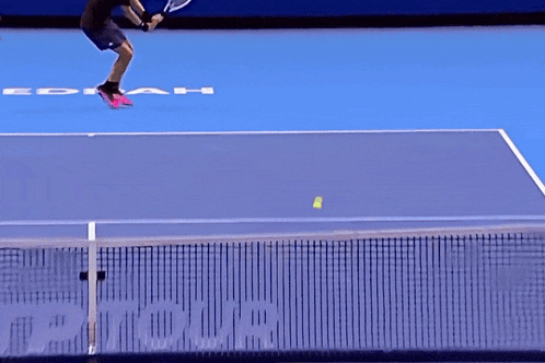 Tennis Player Running At Next Gen ATP Finals Sign