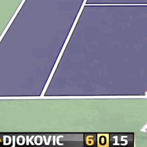 Tennis Player Swinging Racket at Ball Score 60 15