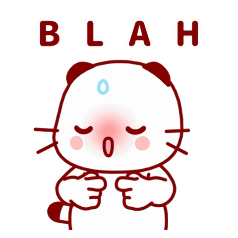 Tense Cat Blah Blah Blah GIF
