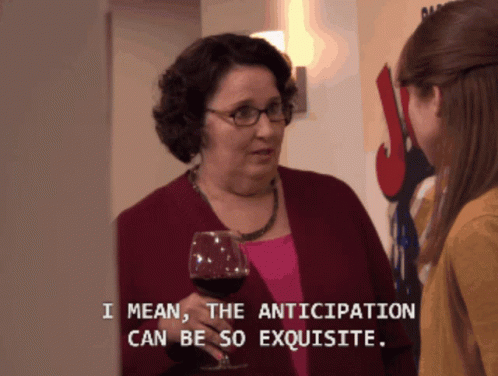 Tensed Anticipation Phyllis Office Space GIF